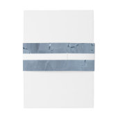 Stone Glitter Wedding Stripe Dusty Blue ID647 Uitnodigingen Wikkel (Achterkant Voorbeeld)