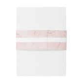 Stone Glitter Wedding Stripe Roos Gold ID647 Uitnodigingen Wikkel (Achterkant Voorbeeld)