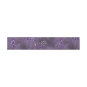 Stone Glitter Wedding Violet ID647 Uitnodigingen Wikkel (Vlak)