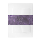 Stone Glitter Wedding Violet ID647 Uitnodigingen Wikkel (Voorkant Voorbeeld)