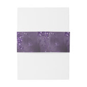 Stone Glitter Wedding Violet ID647 Uitnodigingen Wikkel (Achterkant Voorbeeld)