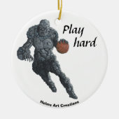Stone Golem Basketball Sports Fantasy Ornament (Voorkant)