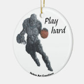 Stone Golem Basketball Sports Fantasy Ornament (Links)