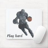 Stone Golem speelt basketbal en speelt hard Mousep Muismat (Met muis)