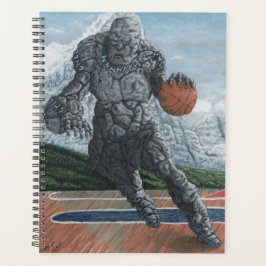 Stone Golem speelt basketbal Fantasy Art Planner