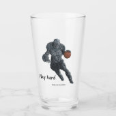 Stone Golem speelt basketbal Fantasy Glass Cup Glas (Voorkant)