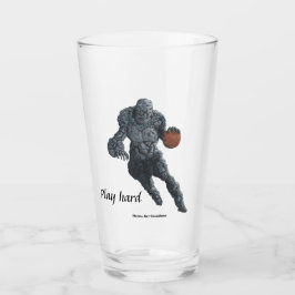 Stone Golem speelt basketbal Fantasy Glass Cup Glas