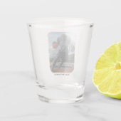 Stone Golem speelt basketbal Fantasy Shot Glass Glas (Achterkant)