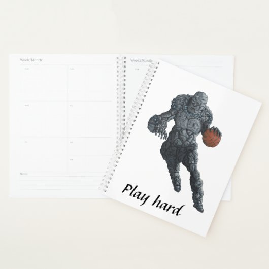 Stone Golem speelt basketbalplanner Planner (Display)
