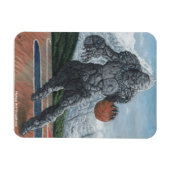 Stone Golem spelen basketbal flexibele magneet (Horizontaal)