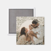 Stone Gray Berry Border Frame Photo Magneet (Voorkant / Achterkant)
