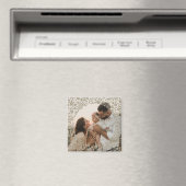 Stone Gray Berry Border Frame Photo Magneet (Insitu (Vaatwasser))