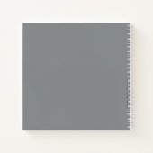 Stone Gray Modern Minimalist Journal Diary Notitieboek (Achterkant)
