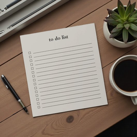 Stone Grey To Do List Minimalist Teacher Simple Notitieblok