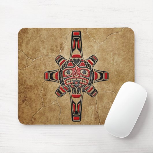 Stone Haida Sun Mask Muismat (Met muis)