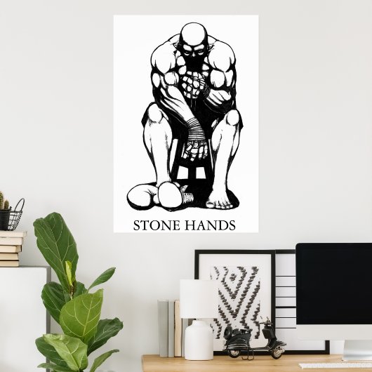Stone Hands Boxer Poster (Thuiskantoor)