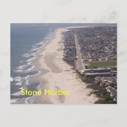 Stone Harbor Beach Aerial Briefkaart (Voorkant)