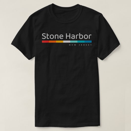 Stone Harbor NJ New Jersey Retro Design T-shirt (Design voorkant)