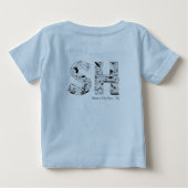 Stone Harbor NJ Strand Illustratie T-Shirt (Achterkant)