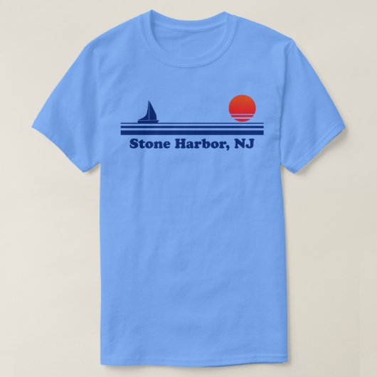 Stone Harbor NJ Zeilboot Sunrise T-shirt (Design voorkant)