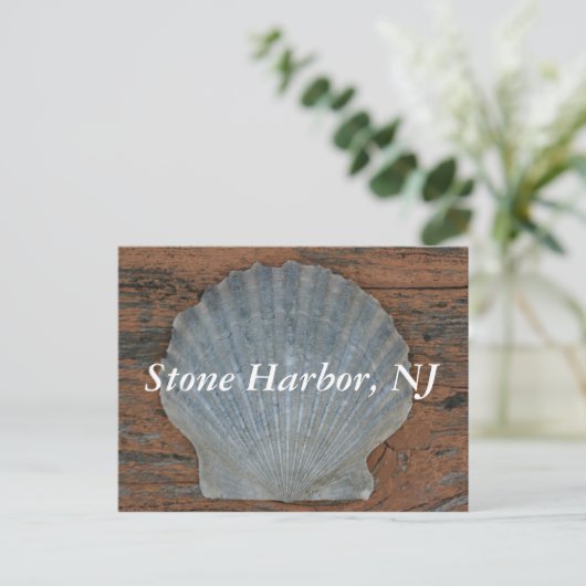 Stone Harbour Scallop Shell Briefkaart (Staand voorkant)