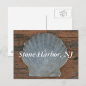 Stone Harbour Scallop Shell Briefkaart (Voorkant / Achterkant)