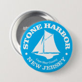 Stone Harbour (sloep) Ronde Button 7,6 Cm (Voorkant /achterkant)