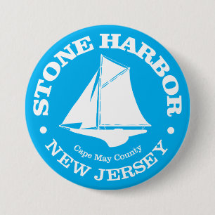 Stone Harbour (sloep) Ronde Button 7,6 Cm