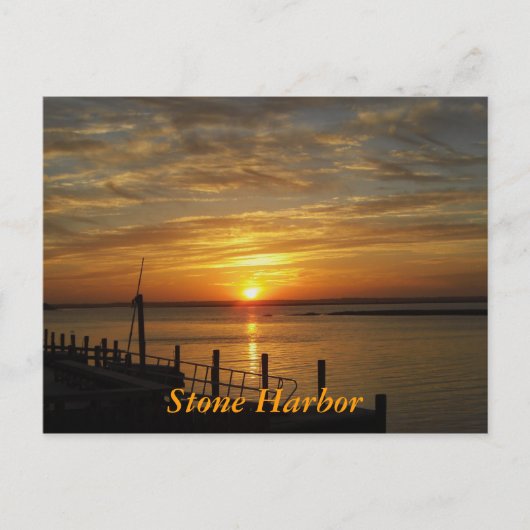 Stone Harbour Sunset Briefkaart (Voorkant)