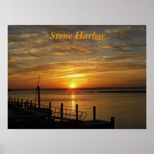 Stone Harbour Sunset Print (Voorkant)