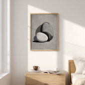 Stone Harmony Abstract Japandi Minimal Wall Art Perfect Poster
