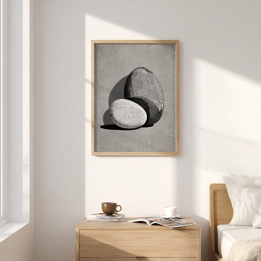 Stone Harmony Abstract Japandi Minimal Wall Art Perfect Poster