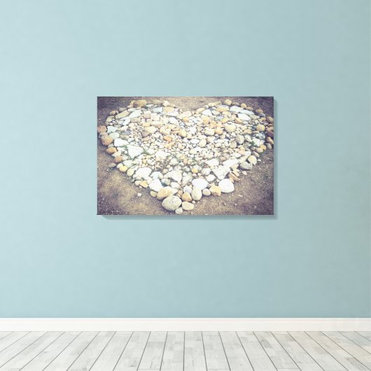 Stone Heart Canvas Afdruk (Insitu (Houten vloer))