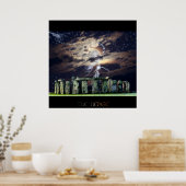Stone-henge Ancient Standing Stones Mystical Art Poster (Keuken)