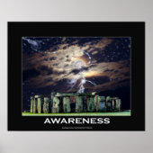STONE HENGE Awareness Motivatie Art Poster (Voorkant)