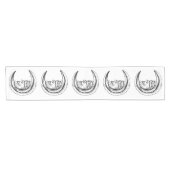 Stone Hilal Crescent Moon Black Korte Tafelloper (Horizontaal)