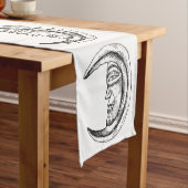 Stone Hilal Crescent Moon Black Korte Tafelloper (Voorbeeld)