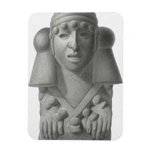 Stone idol van de Regen God Cocijo, bord uit 'Anc' Magneet