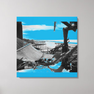 Stone Island Hammock B+W Canvas Afdruk