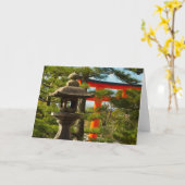 Stone Lantern en Torii Gate Kaart (Gele Bloem)