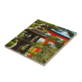 Stone Lantern en Torii Gate Tegeltje (Zijkant)