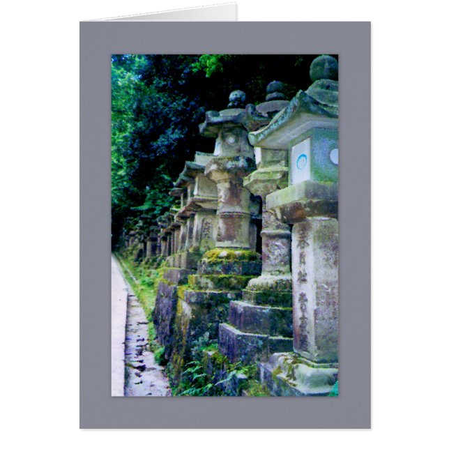 Stone Lantern, Nara, Japan Kaart (Voorkant)
