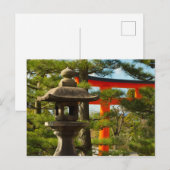 Stone Lantern & Torii Gate Briefkaart (Voorkant / Achterkant)