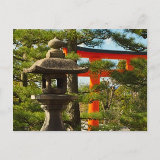 Stone Lantern & Torii Gate Briefkaart (Voorkant)