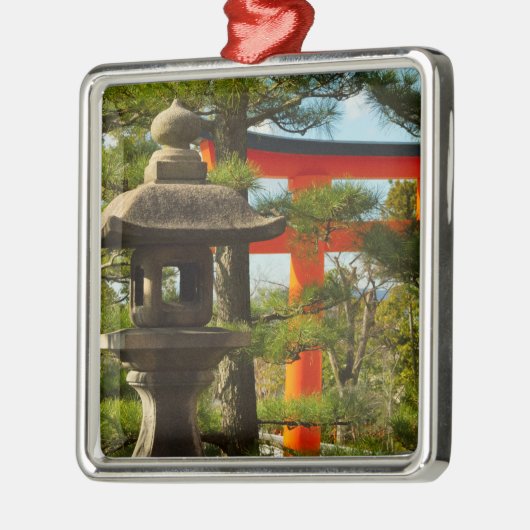 Stone Lantern & Torii Gate Metalen Ornament (Links)