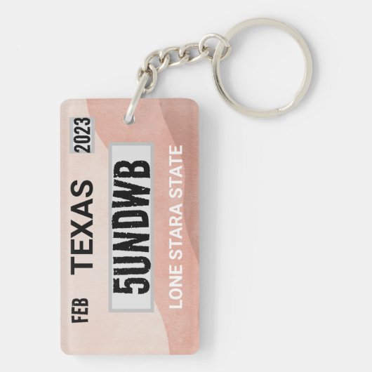 Stone Licence bord sleutelhanger (achterkant)