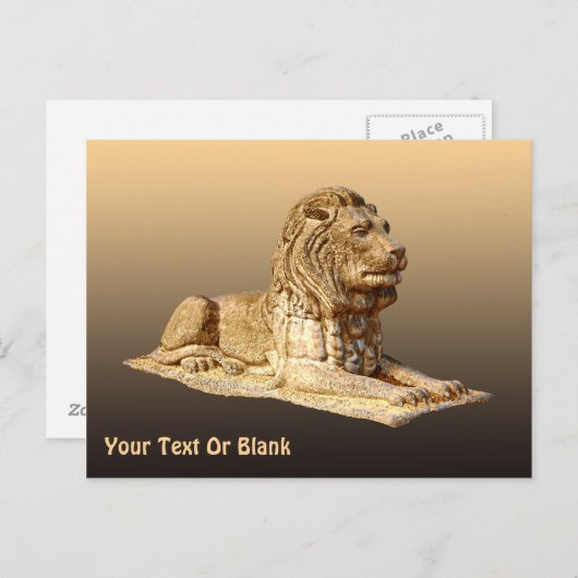 Stone Lion Briefkaart (Voorkant / Achterkant)