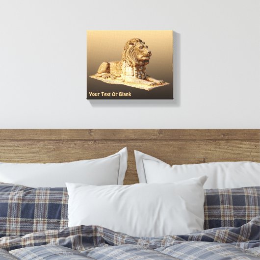 Stone Lion Canvas Afdruk (Insitu (Slaapkamer))