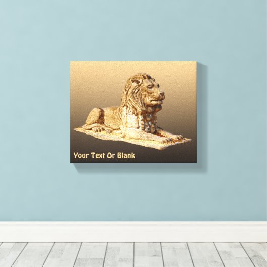 Stone Lion Canvas Afdruk (Insitu (Houten vloer))