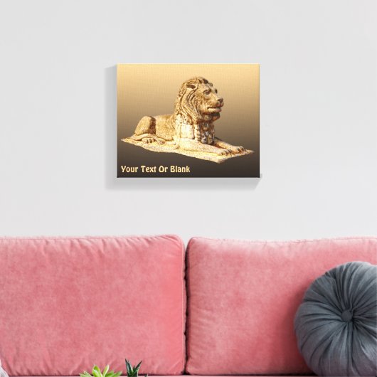 Stone Lion Canvas Afdruk (Insitu (Woonkamer))